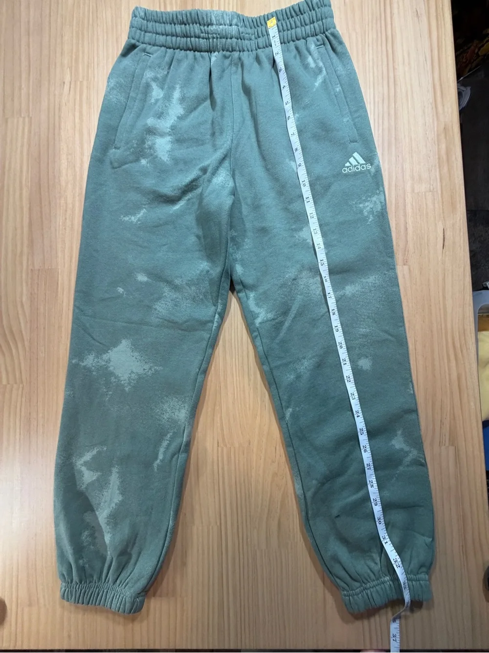 adidas Kids Sage Green Tie-Dye Jogger Sweatpants B7